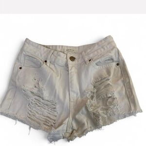 PacSun Light Denim Distressed Jean Shorts